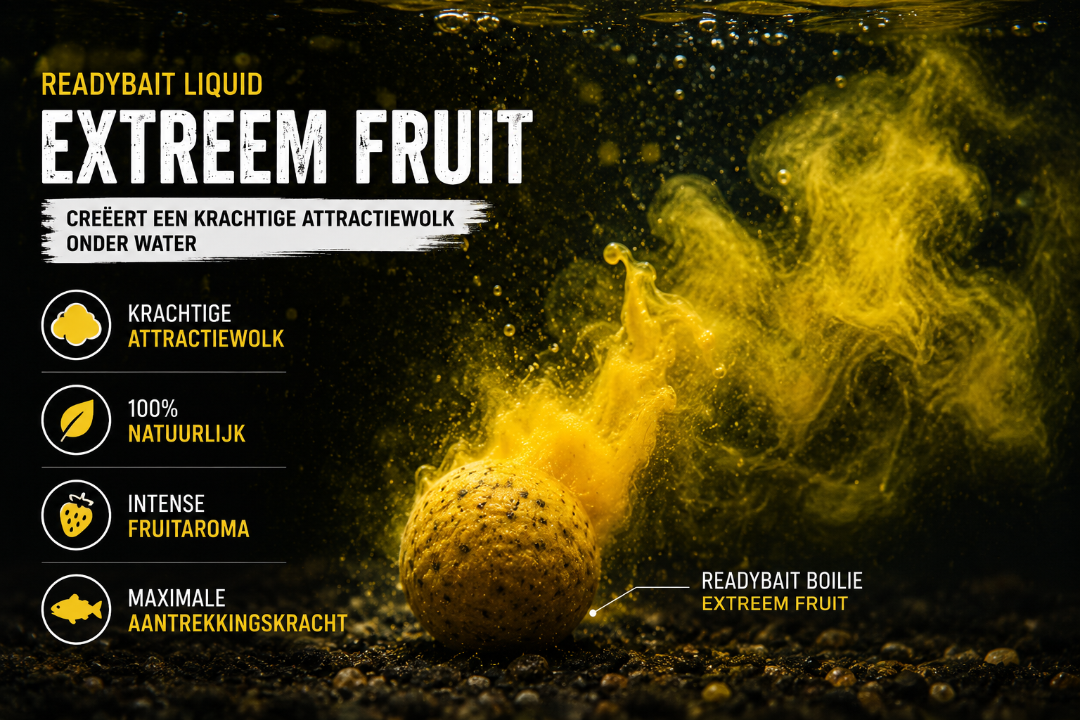 ReadyBait Liquid Extreem Fruit – Wolkende Lokstof met Maximale Aantrekkingskracht 120ML